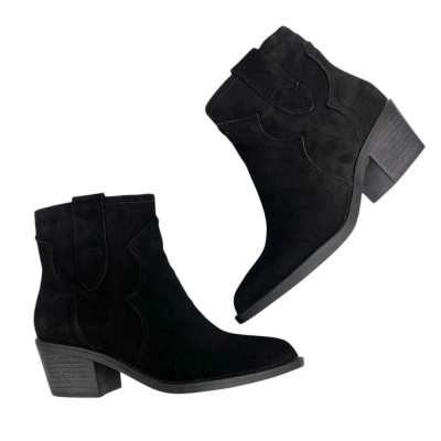 Казаки женские демисезонные натуральная замша черные E8684-1 Казаки женские демисезонные натуральная замша черные E8684-1