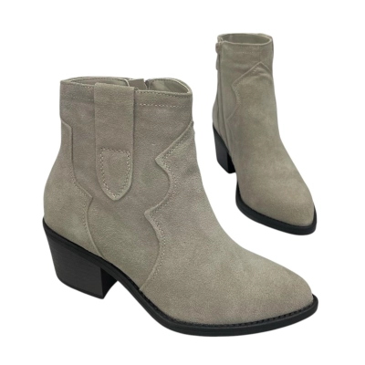 Казаки женские демисезонные натуральная замша бежевые E8684-24 Казаки женские демисезонные натуральная замша бежевые E8684-24