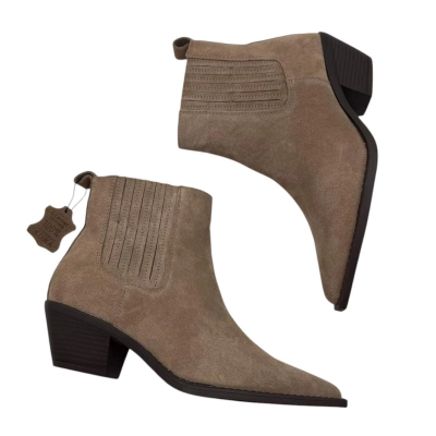 Казаки женские челси демисезонные натуральная замша бежевые D8922-4P Казаки женские челси демисезонные натуральная замша бежевые D8922-4P