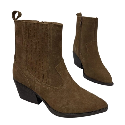 Казаки женские демисезонные натуральная замша коричневые E8686-5P Казаки женские демисезонные натуральная замша коричневые E8686-5P