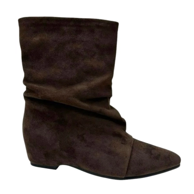 Полусапоги женские CAMILLE искусственная замша коричневые M9505-2 Полусапоги женские CAMILLE искусственная замша коричневые M9505-2