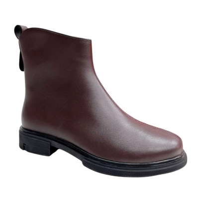 Ботинки женские батал демисезонные PINDIAN прессованная кожа бордовые 8315 Ботинки женские батал демисезонные PINDIAN прессованная кожа бордовые 8315