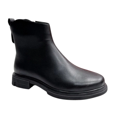 Ботинки женские батал демисезонные PINDIAN прессованная кожа черные 8316 Ботинки женские батал демисезонные PINDIAN прессованная кожа черные 8316