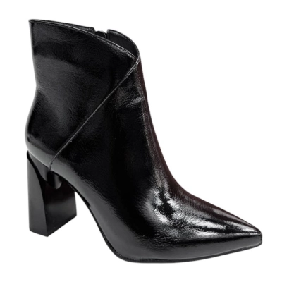 Ботильоны женские PINDIAN прессованная лак кожа черные 8353 Ботильоны женские PINDIAN прессованная лак кожа черные 8353