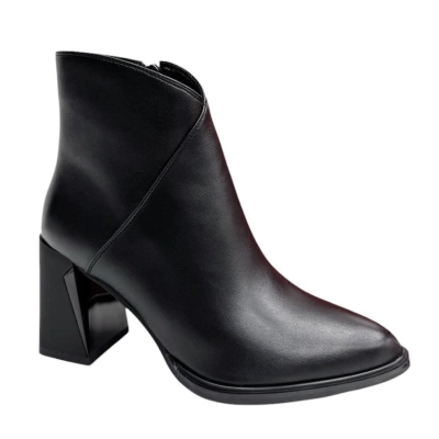 Ботильоны женские PINDIAN прессованная кожа черные 8355 Ботильоны женские PINDIAN прессованная кожа черные 8355