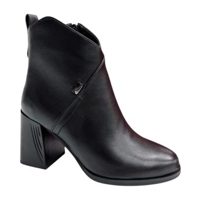 Ботильоны женские PINDIAN прессованная кожа черные 8357 Ботильоны женские PINDIAN прессованная кожа черные 8357