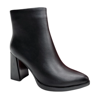 Ботильоны женские PINDIAN прессованная кожа черные 8358 Ботильоны женские PINDIAN прессованная кожа черные 8358
