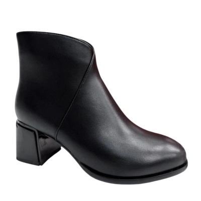 Ботильоны женские PINDIAN прессованная кожа черные 8368 Ботильоны женские PINDIAN прессованная кожа черные 8368