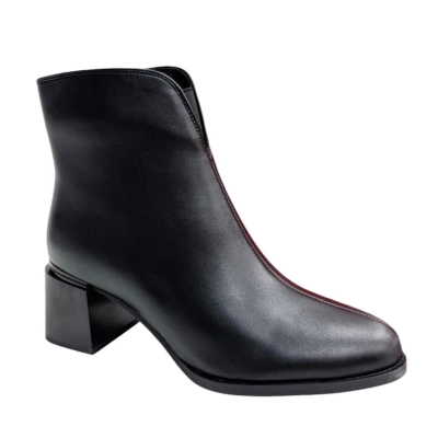 Ботильоны женские PINDIAN прессованная кожа черные 8369 Ботильоны женские PINDIAN прессованная кожа черные 8369