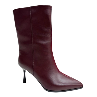 Полусапожки женские PINDIAN прессованная кожа бордовые 8377 Полусапожки женские PINDIAN прессованная кожа бордовые 8377