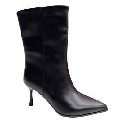 Полусапожки женские PINDIAN прессованная кожа черные 8378 Полусапожки женские PINDIAN прессованная кожа черные 8378