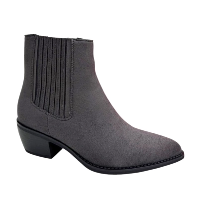 Полусапожки казаки женские PINDIAN искусственная замша серые 8384 Полусапожки казаки женские PINDIAN искусственная замша серые 8384