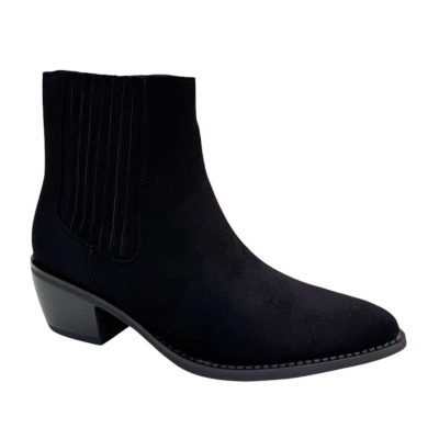 Полусапожки казаки женские PINDIAN искусственная замша черные 8385 Полусапожки казаки женские PINDIAN искусственная замша черные 8385