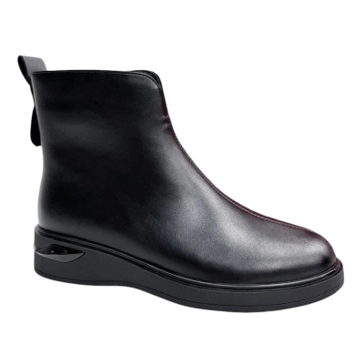 Ботинки женские демисезонные PINDIAN прессованная кожа черные 8400 Ботинки женские демисезонные PINDIAN прессованная кожа черные 8400