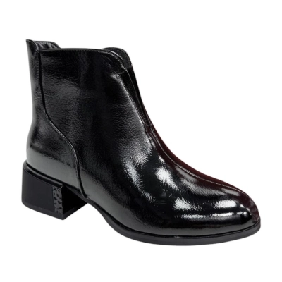 Ботинки малыши женские демисезонные PINDIAN прессованная масло кожа черные 8405 Ботинки малыши женские демисезонные PINDIAN прессованная масло кожа черные 8405