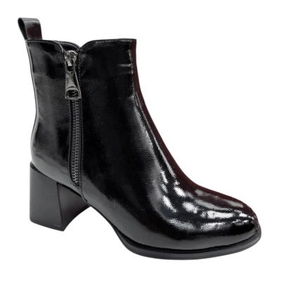 Ботинки малыши женские демисезонные PINDIAN прессованная масло кожа черные 8408 Ботинки малыши женские демисезонные PINDIAN прессованная масло кожа черные 8408