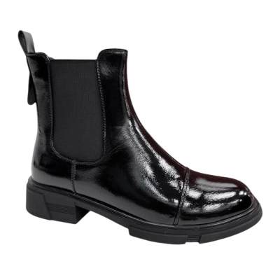 Ботинки челси женские демисезонные PINDIAN прессованная масло кожа черные 8417 Ботинки челси женские демисезонные PINDIAN прессованная масло кожа черные 8417