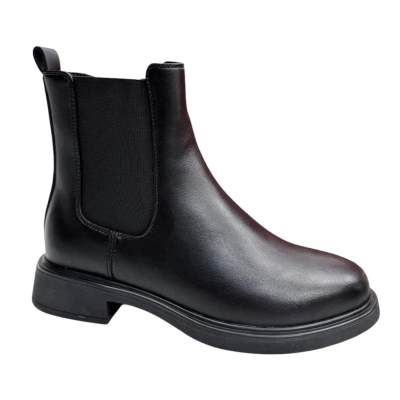 Ботинки челси женские демисезонные PINDIAN прессованная кожа черные 8425 Ботинки челси женские демисезонные PINDIAN прессованная кожа черные 8425