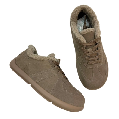 Полуботинки женские зимние натуральная замша бежевые M6271-8P Полуботинки женские зимние натуральная замша бежевые M6271-8P