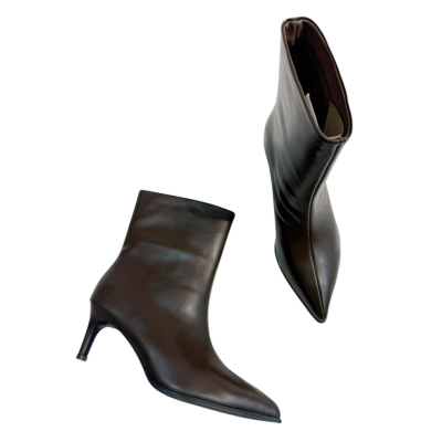 Полусапожки женские демисезонные натуральная кожа шоколадные E8078-9P Полусапожки женские демисезонные натуральная кожа шоколадные E8078-9P