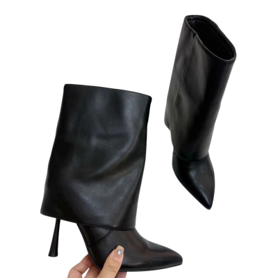 Полусапожки женские демисезонные натуральная кожа черные E7393-1 Полусапожки женские демисезонные натуральная кожа черные E7393-1