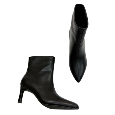 Ботильоны женские демисезонные натуральная кожа черные E7388-1 Ботильоны женские демисезонные натуральная кожа черные E7388-1