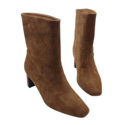 Полусапожки женские демисезонные натуральная замша коричневые M8028-7 Полусапожки женские демисезонные натуральная замша коричневые M8028-7