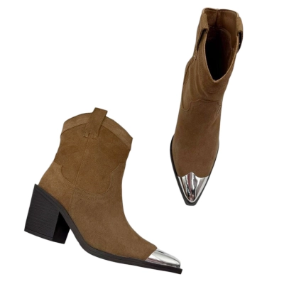 Казаки женские демисезонные натуральная замша коричневые E8928-3P Казаки женские демисезонные натуральная замша коричневые E8928-3P