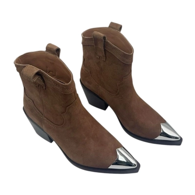 Казаки женские демисезонные натуральная замша коричневые 8008-8P Казаки женские демисезонные натуральная замша коричневые 8008-8P