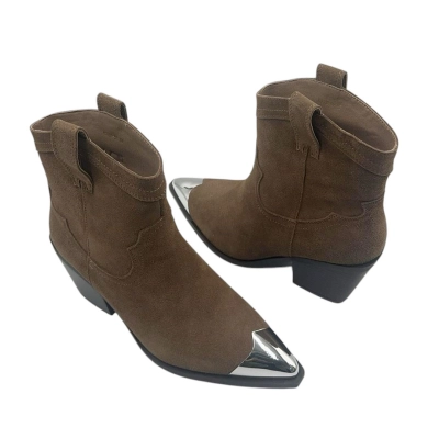 Казаки женские демисезонные натуральная замша коричневые 8008-6P Казаки женские демисезонные натуральная замша коричневые 8008-6P