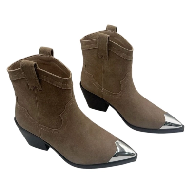 Казаки женские демисезонные натуральная замша коричневые 8008-5P Казаки женские демисезонные натуральная замша коричневые 8008-5P