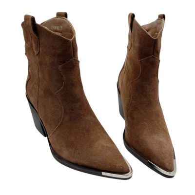 Казаки женские демисезонные натуральная замша коричневые E8924-5P Казаки женские демисезонные натуральная замша коричневые E8924-5P