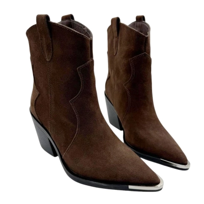 Казаки женские демисезонные натуральная замша шоколадные E8924-2P Казаки женские демисезонные натуральная замша шоколадные E8924-2P