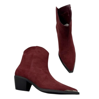 Казаки женские демисезонные натуральная замша бордовые E8925-6P Казаки женские демисезонные натуральная замша бордовые E8925-6P