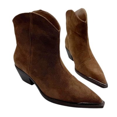 Казаки женские демисезонные натуральная замша коричневые E8925-5P Казаки женские демисезонные натуральная замша коричневые E8925-5P