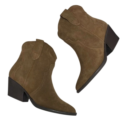 Казаки женские демисезонные натуральная замша коричневые E8688-5P Казаки женские демисезонные натуральная замша коричневые E8688-5P