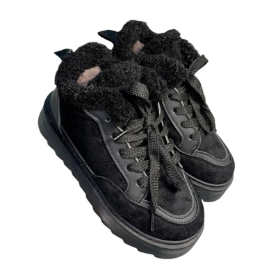 Полуботинки женские зимние ADMLIS искусственная замша черные F9013 Полуботинки женские зимние ADMLIS искусственная замша черные F9013