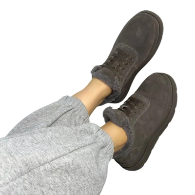 Полуботинки женские зимние ADMLIS натуральная замша серые FC225-5 Полуботинки женские зимние ADMLIS натуральная замша серые FC225-5