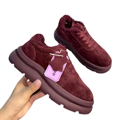 Полуботинки женские зимние ADMLIS натуральная замша бордовые FC225-2 Полуботинки женские зимние ADMLIS натуральная замша бордовые FC225-2