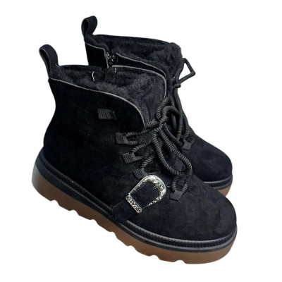 Ботинки женские зимние ADMLIS искусственная замша черные F9020-8 Ботинки женские зимние ADMLIS искусственная замша черные F9020-8