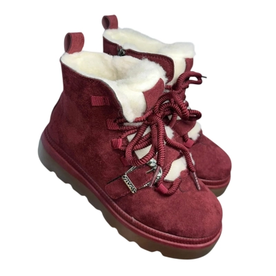 Ботинки женские зимние ADMLIS искусственная замша бордовые F9020-2 Ботинки женские зимние ADMLIS искусственная замша бордовые F9020-2